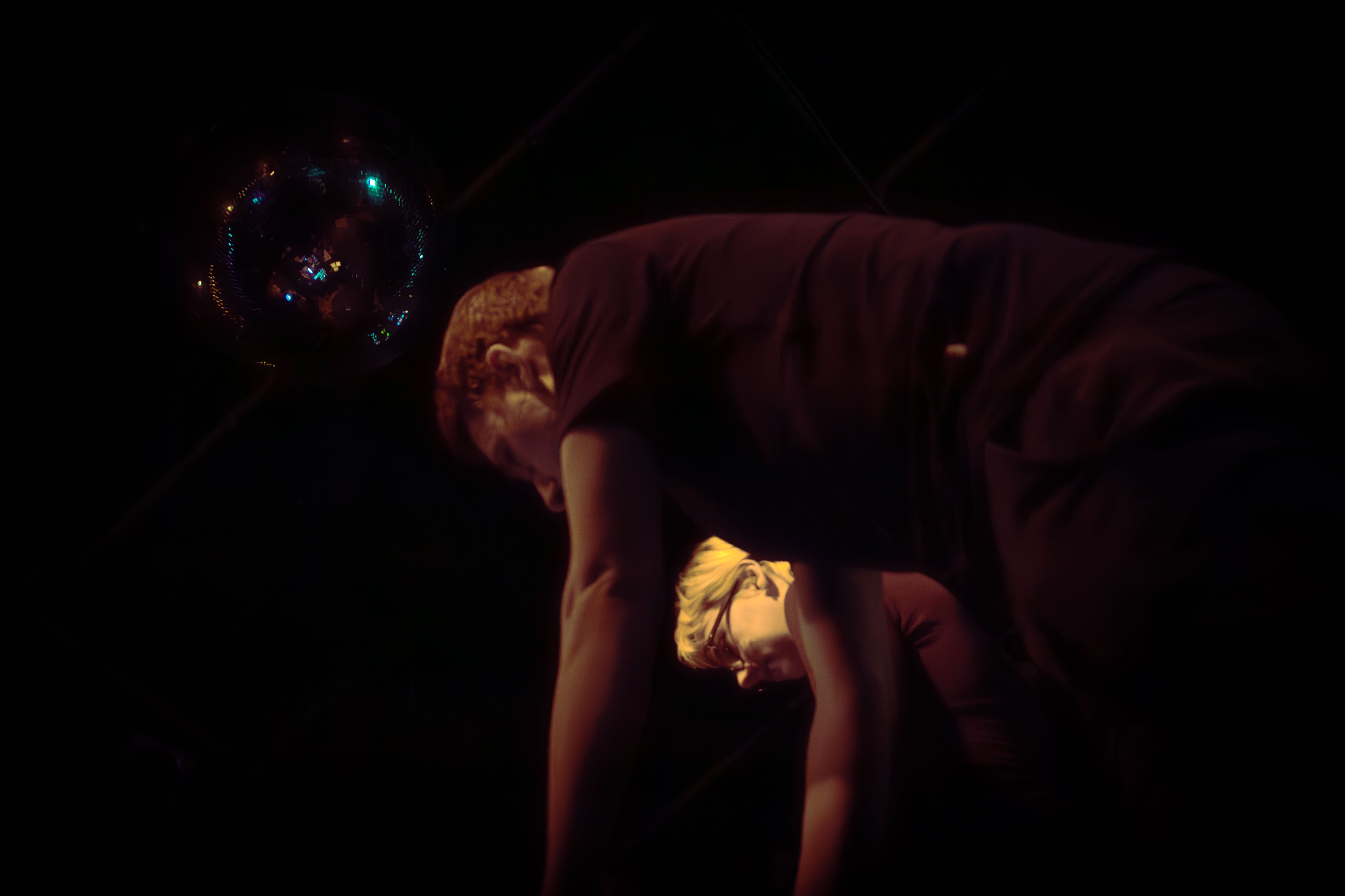 Florian and Johanna and the disco ball. Photo by Linaá Pulido